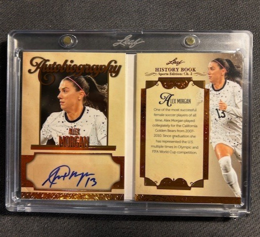 2025 Leaf History Book Autobiography ALEX MORGAN #14/15  Auto USWNT
