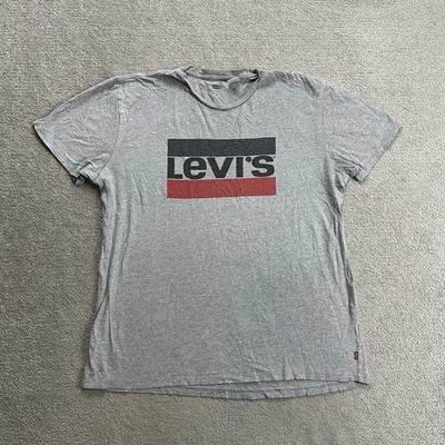 LEVIS Herren T Shirt Kurzarm Gr XL Regular Fit Retro Classic Logo Grau 14212 - Bild 1 von 4