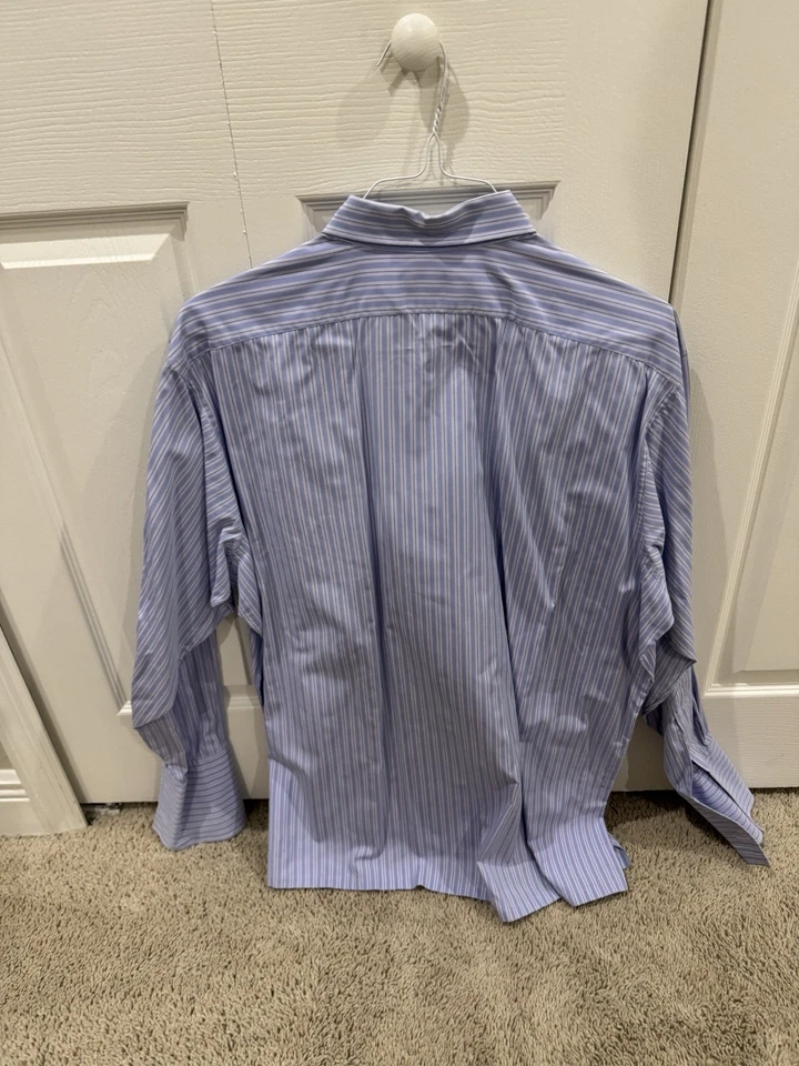 Мужская сорочка Charvet Paris размер 44,5 17,5 с французскими манжетами - Изображение 2 из 2