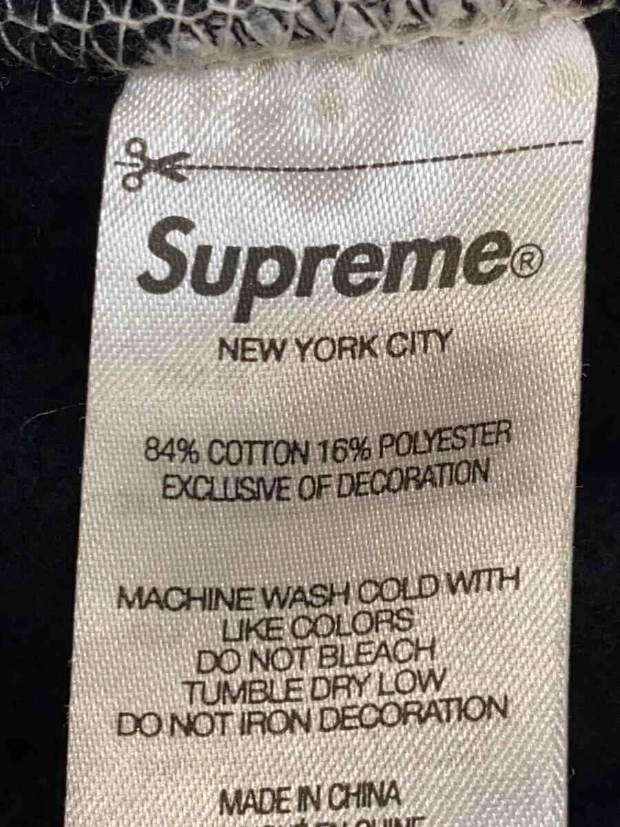 Supreme Felpa con Cappuccio 20SS COVER STITCH FELPATA XL COTONE Nera Usata
