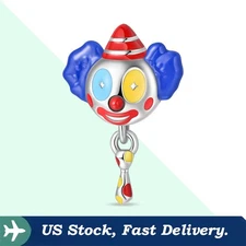 KUNSIR Sterling Silver Charm for Bracelet Professor Jester Bead Charm Pendant