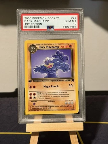 PSA 10 Dark Machamp 1st Edition Team Rocket 27/82 1st Edition Rare Pokemon Card