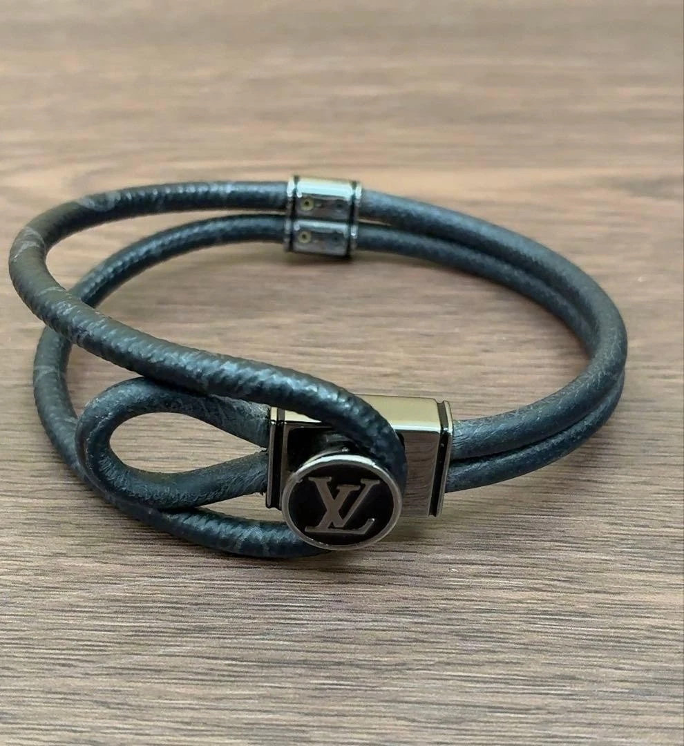 Louis Vuitton Leather Black Fashion Bracelets for sale | eBay