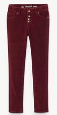 Cat  Jack Girls Red burgundy Corduroy pants skinny super stretch Size 4