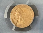 1911-P Indian Head $2.50 Gold Quarter Eagle PCGS AU53 Two and a Half Dollar