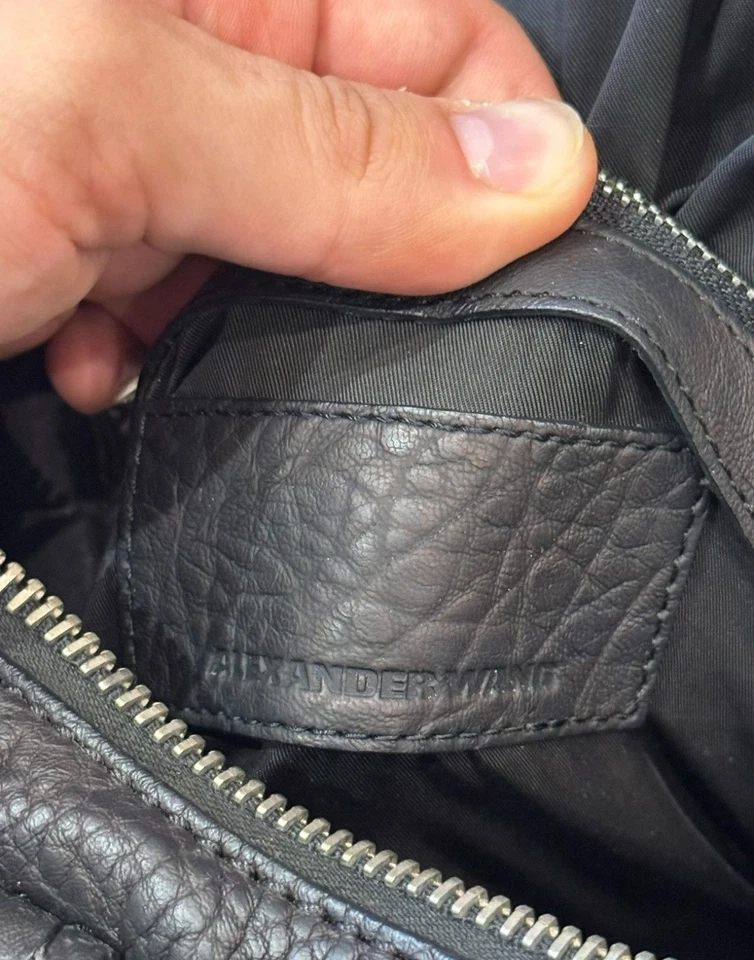 Alexander Wang Rocco Rockie Duffel Leather Shoulder Bag Handbag - Image 2 of 4