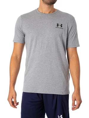 Under Armour Pour des hommes T-shirt poitrine gauche Sportstyle, Gris - Photo 1/4