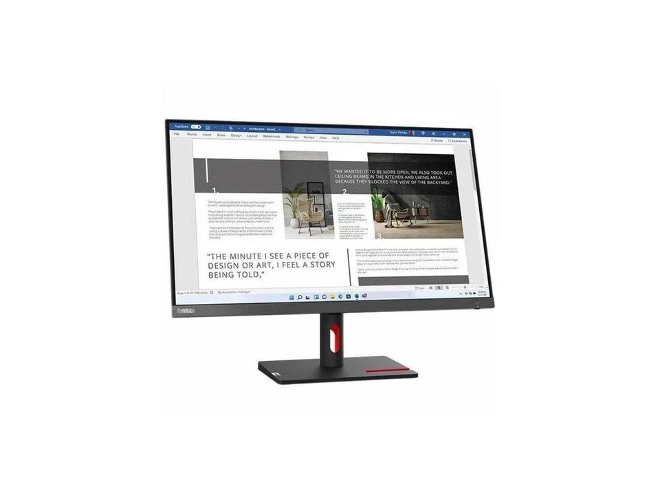 Lenovo ThinkVision S27i-30 27" Full HD LED Monitor - 16:9 - Storm Gray - 27" - Image 3 of 4