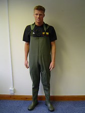 Dunlop Safety Chest Waders c/w steel toecap + mid sole  - size 7 UK/ 41 EUR