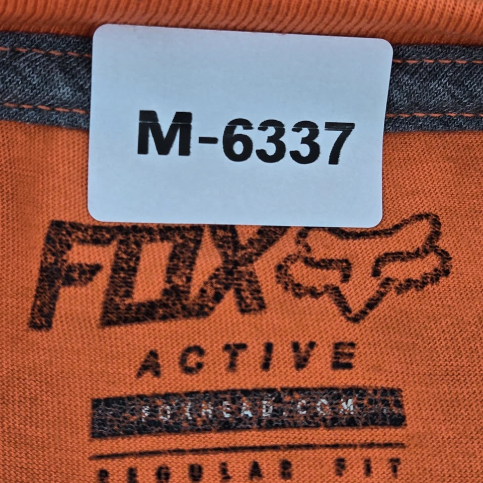 Camisa Fox Hombre M Naranja Ropa Activa Manga Corta Logo Algodón Poliéster Gráfico Camiseta Foto 2 de 4