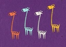 Giraffe 2 zoo die cuts scrapbook cards