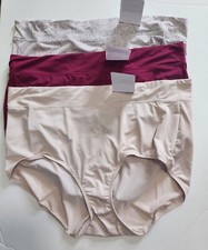 3 Warner's No Pinching No Problems Brief Panty Multi 5738 Sz 10/3XL - NWT