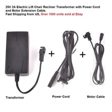 Okin Limoss Electric Lift Chair Recliner Transformer Adapter Supply 29V2A w Cord