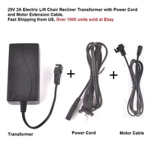 Okin Limoss Electric Lift Chair Recliner Transformer Adapter Supply 29V2A w Cord