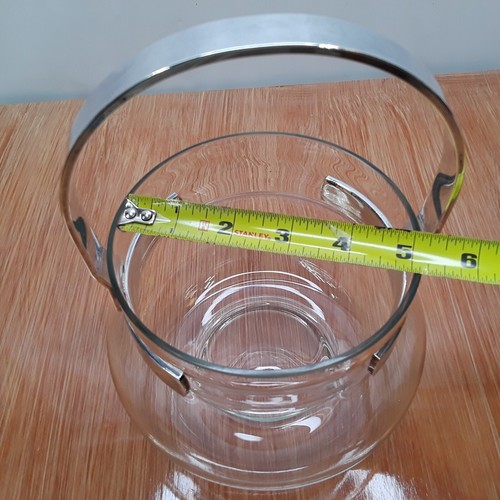 Vintage PM Silver Italy Crystal Ice Bucket Romanian Please Read - Picture 13 of 20