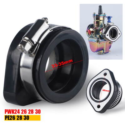 For PE 26/28/30mm PWK 24/26/28mm 48mm Flange Intake Adapter Carb - Foto 11