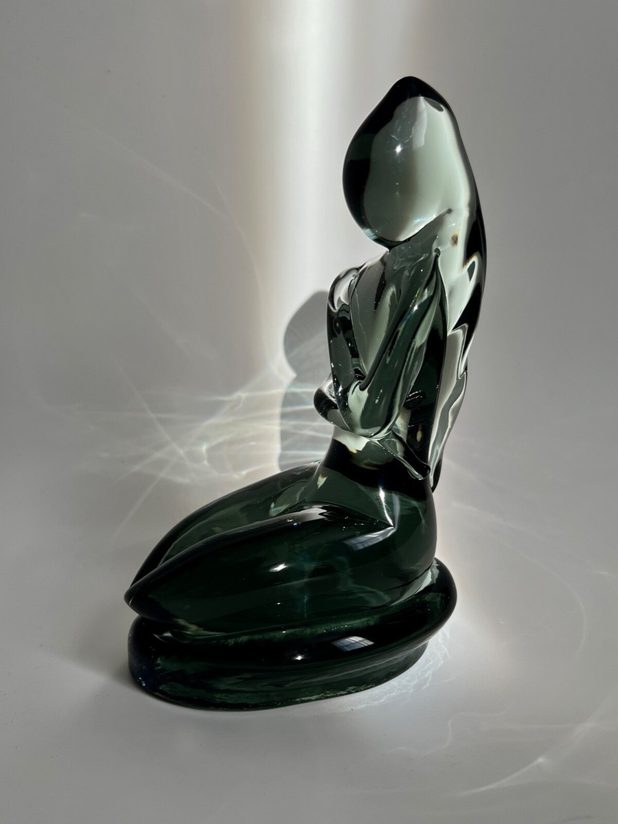 Murano Glass Ermanno Nason Signed Female Figure Sculpture 1970s