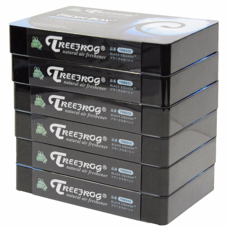 6-pc Tree Frog Treefrog Air Freshener Squash Black Xtreme Fresh for Car Vehicles