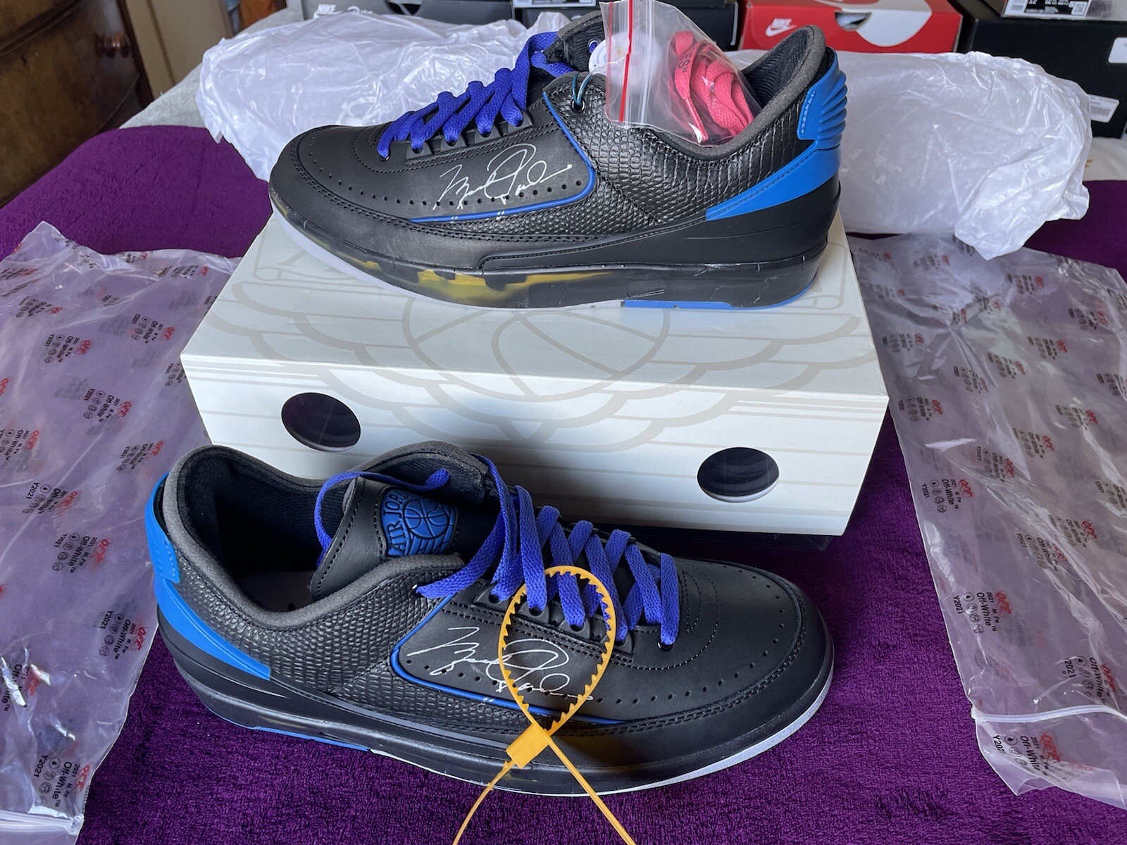 OFF WHITE X NIKE Nike Air Jordan 2 Low X Off White nere UK9.5 US10.5 EU44.5 nuove con scatola ✅?✅?