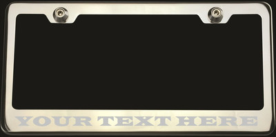 Wide Latin Font Personalized Custom Laser Engraved Polish License Plate Frame