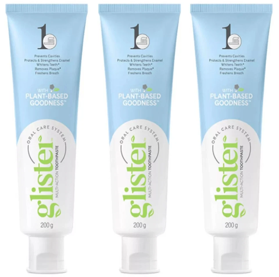 3X Amway GLISTER Multi-Action Fluoride Toothpaste 150ml/200g Great UK Offer