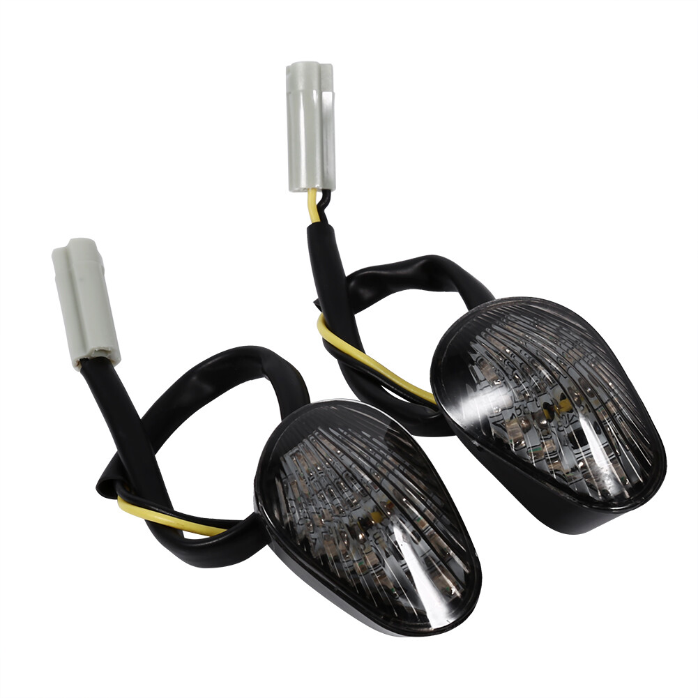 Smoke LED Flush Mount Turn Signals For Yamaha R1 R6 Motorcycles – Amber Lens, Front Mount