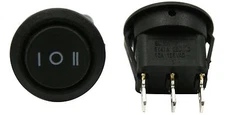 1 PIECE 6A 250V 10A 125V ON/OFF/ON 3 POSITION MINI ROUND ROCKER SWITCH 12V SPDT