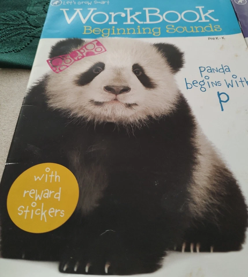 Let's Grow Smart 3 Workbook lot Alphabet, Beginning Sounds Wipe-clean abc + 123 - Image 3 of 4