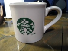 Starbucks Coffee Mug Cup 2013 Classic Mermaid White with Green Logo 14 oz 