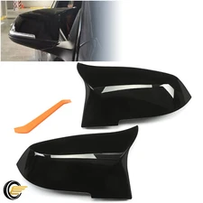 FOR BMW 3 SERIES M3 F20 F21 F22 F30 F32 F36 GLOSS BLACK WING MIRROR COVERS CAPS