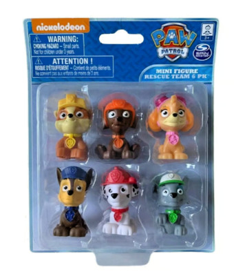 Paw Patrol Mini Figures Cake Toppers Chase Marshall Skye Rubble Rocky Toys