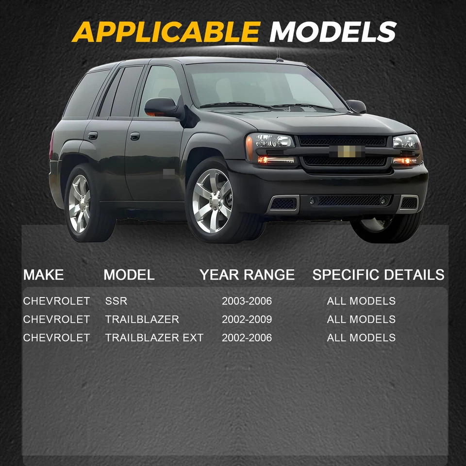 For GMC Envoy 2002-2009 Lado Conductor + Pasajero Unidades Rodamiento Delantero Foto 3 de 4