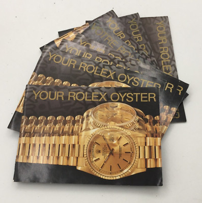 Vintage ROLEX Your Rolex Oyster Booklet Select year 1989 - 2000 English Genuine