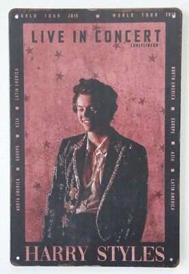 Harry styles Retro design Blechschild 20x30cm Nostalgie Geschenk Live concert