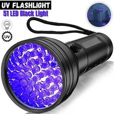 UV Ultraviolet Light 51 LED Flashlight Black Light 395nM Inspection Lamp Torch