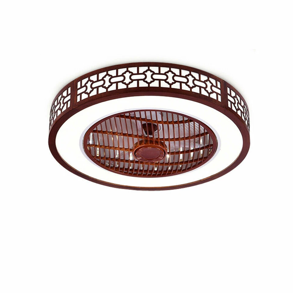 22'' Modern Ceiling Fan W/ Remote Control LED Light Flush Mount Chandelier Lamp - Image 2 of 4