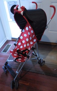 red minnie mouse stroller
