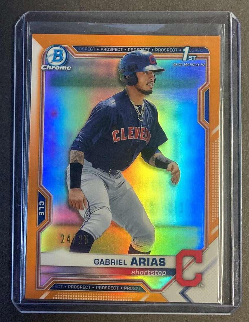2021 Bowman Chrome 1st Gabriel Arias Orange Refractor /25 #BCP-89