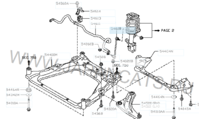 54618BA60A GENUINE FOR FRONT COUPLING BAR FITS NISSAN JUKE