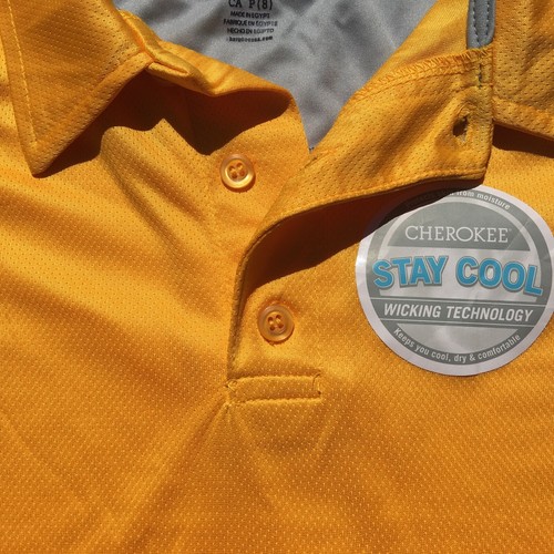 Cherokee Shirt Yellow Short Sleeve School Uniform Polo Youth Size 8 - Picture 5 of 5