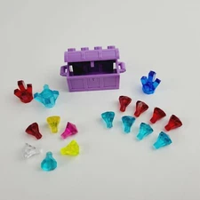 NEW LEGO Purple Treasure Chest with Diamonds Jewels Crystals RARE