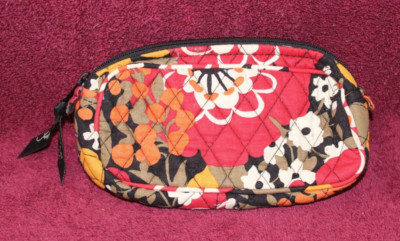 Vera Bradley Small Lined Cosmetic Bag With Flap Pocket In Front
