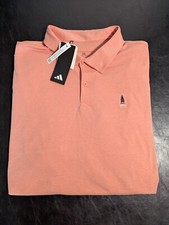 NWT MEN'S ADIDAS GO-TO POLO, SIZE: 2XL, COLOR: CORAL HEATHER J553 
