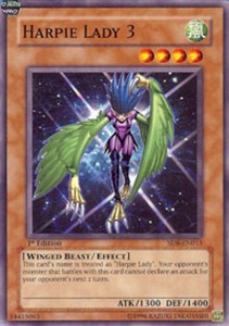 Harpie Lady 3 - SD8-EN015 - Common - 1st Edition x3 - Near Mint