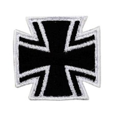Eisernes Kreuz Bundeswehr Abzeichen Patch Gestickt mit Klett &ndash; 4 cm x 4 cm