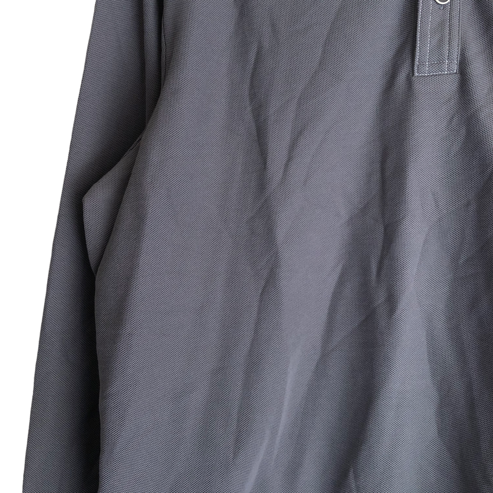 Tommy Bahama Island Zone Men's Polo Shirt Size M Gray Long Sleeve