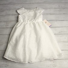 Jona Michelle Girl's White Lace Dress Size 6 Bridal Special Occasion