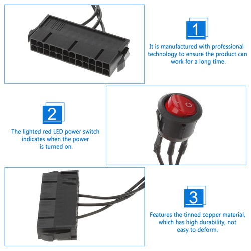 Power Cable Connector Cord Supply Starter Motherboard Accessories ATX - Afbeelding 5 van 11