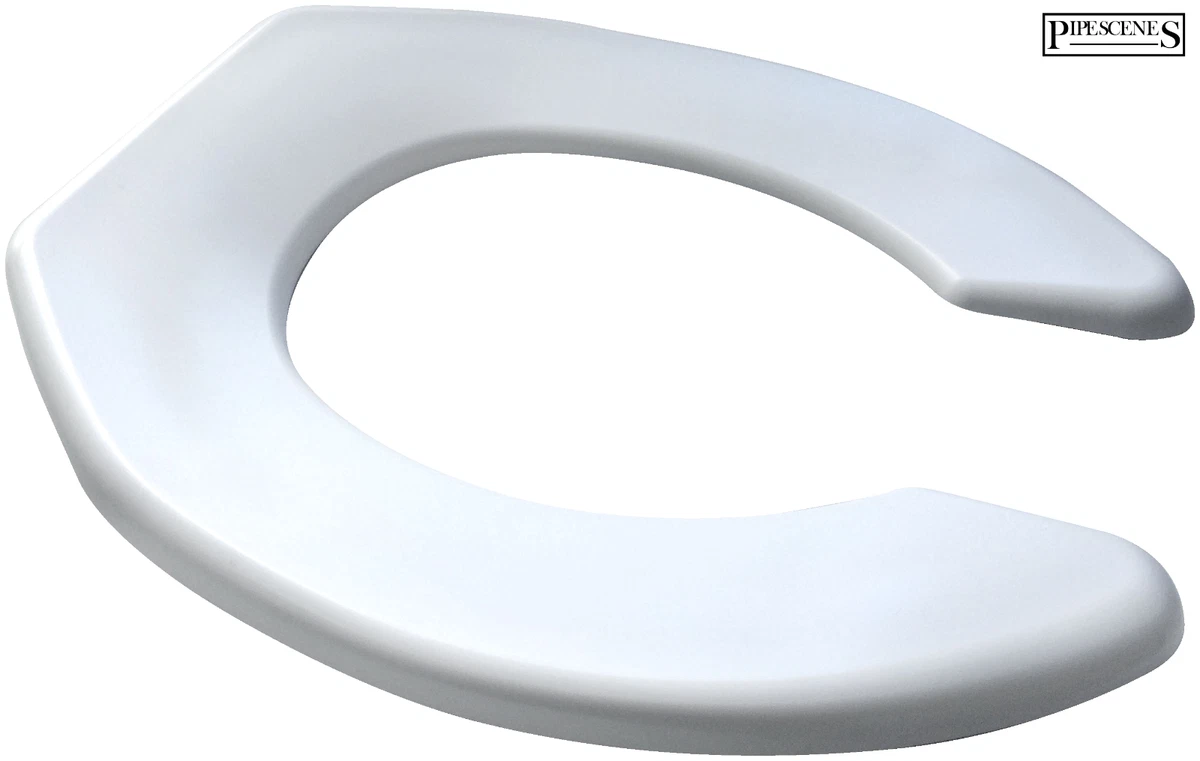Quality Commercial C Shape Toilet Seat Heavy Duty Fixings Included White