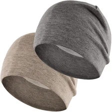 Winter Cotton Fleece Skull Caps Lightweight Beanie Hats Breathable Helmet Liner